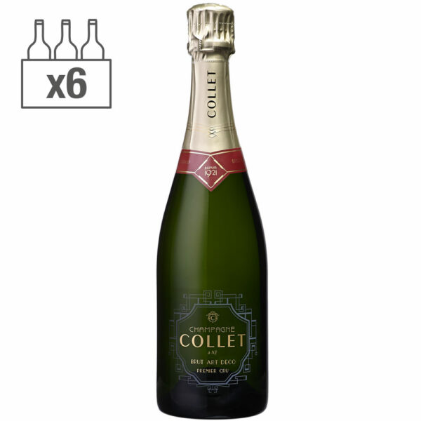 Carton de 6 bouteilles 75cl de Collet brut Art-Déco