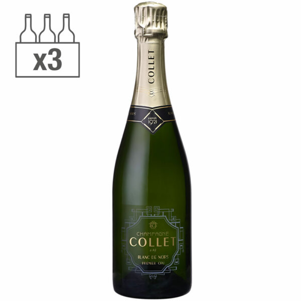 Carton de 3 bouteilles 150cl de Collet blanc de noirs