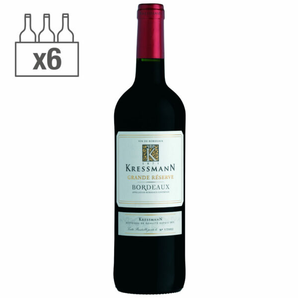 Carton de 6 bouteilles 75cl de Kressmann grande réserve Bordeaux