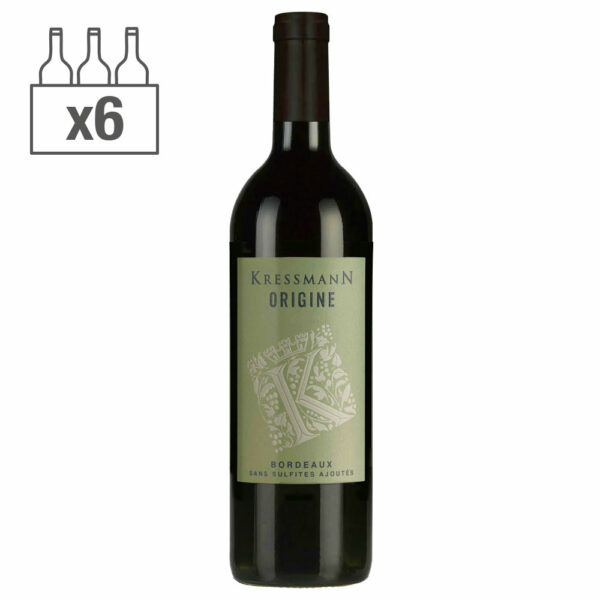 Carton de 6 bouteilles 75cl de Kressmann Origine